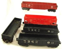 (5) LIONEL GONDOLA CARS