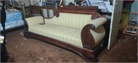 Flamed Mahogany Recamier Sofa c1840