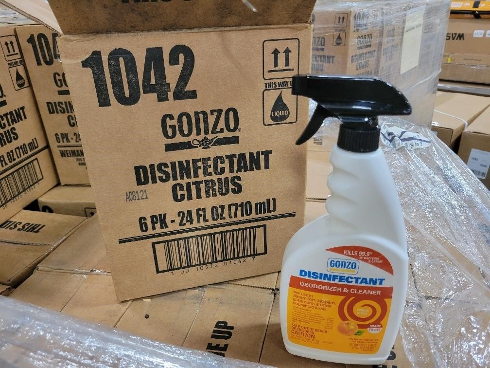 Gonzo Disinfectant Citrus  24 Fl Oz

6pack