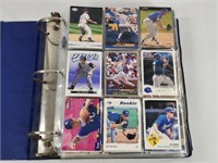 BINDER FULL OF ASSORTED BASEBALL CARDS