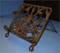 Cast Iron Recipe Book Stand