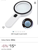 Magnifying Glass with Light, 30X Handheld Large