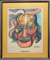 Framed AP Ferdie Pacheco Arturo Toscanini Print