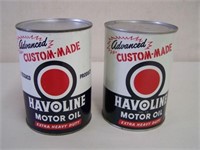 LOT OF 2 ADVANCED TEXACO HAVOLINE MOTOR OIL U.S.