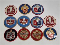 11) VINTAGE CAR EMBLEM CEREAL PREMIUMS