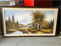 large original landscape on canvas by C Peter