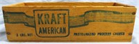 VINTAGE KRAFT AMERICAN CHEESE WOODEN BOX