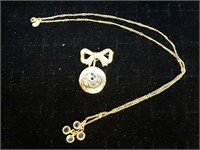 Avon Dainty Necklace & Mother Brooch