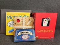 Games:Scattergories, Pictionary, Dominoes and more