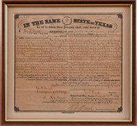 1883 Texas W.C. Walsh Signed Land Grant