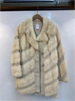 Vintage Fur Coat, Cream Color