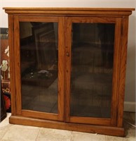 Oak Glass Front Display Cabinet