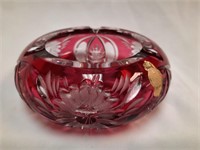 Imperlux Red Cut-to-Clear 6.25" Ashtray