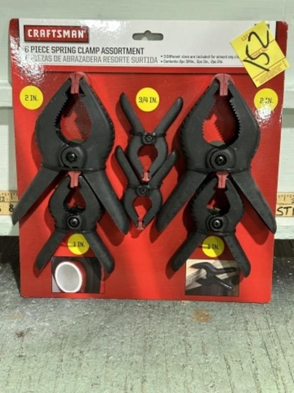 NEW CRAFTSMAN 6 PIECE CLAMP SET PLASTIC