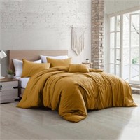 Gold Beck Microfiber King Comforter Set  4-Pcs