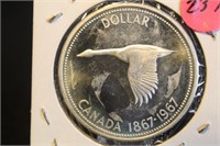 1967 Uncirculated Canada Silver Dollar