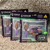 Fish Lab Lot of 3 Flippin Frog Purple