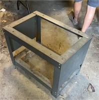 Industrial metal table base