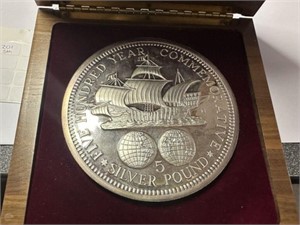 5 Pound Silver Hundred Year Commemorative Columbus