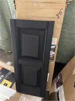 Approx. 27.5in Two Panel PlyGem Black Shutters