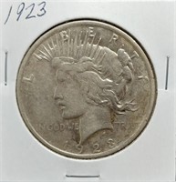 S: 1923 XF45 PEACE DOLLAR