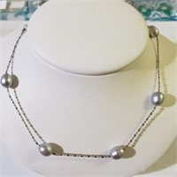 $400 Silver Freshwater Pearl Necklace