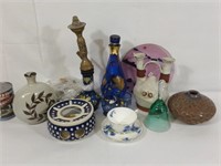 Lot de poteries et verres variés