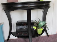 Demilune Table: Black Paint