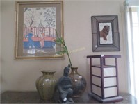 Asian Vases, Wallart, Figure and Candle Holder
