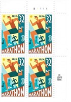 1995 Marathon stamps plate block