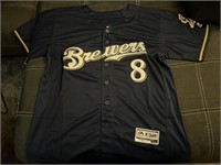 New Majestic Brewers Braun Jersey