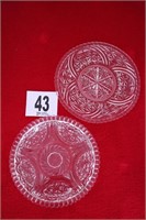 (2) Glass Platters (Rm 1)