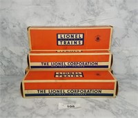 4 Lionel Postwar O Gauge Boxcars