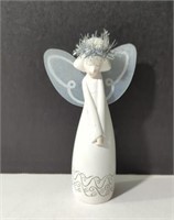 Figural Wooden Singing Angel Mini Sculpture