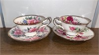 Lot of 2 Royal Albert Tea Cups and Saucers