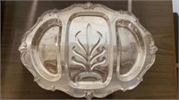 Vintage Wilcox Silverplated large footed Tray