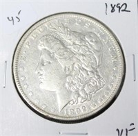 1892 MORGAN DOLLAR  VF