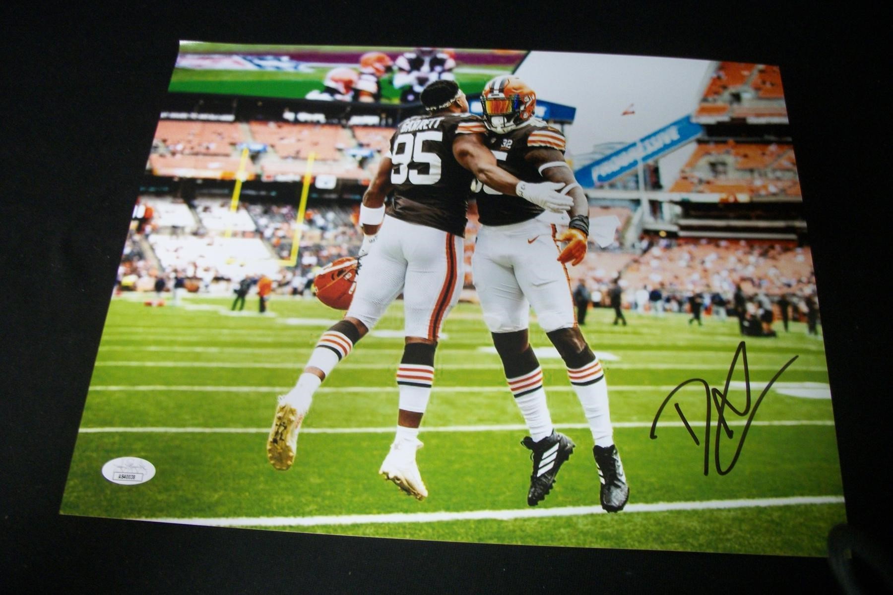 DAVID NJOKU SIGNED 11X14 PHOTO BROWNS JSA