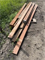 Qty of used misc treated lumber, 6x6’s, 2x6’s