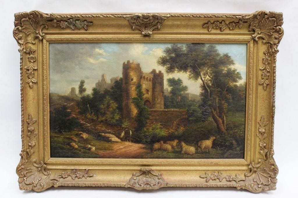 "Castle",Oil on Canvas,  signed " A.Gaker"