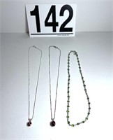 [F] Marked .925 Necklace & Pendant Trio Lot#8