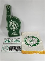 CELTICS FOAM HAND, BANNER, 2 LICENSE PLATES