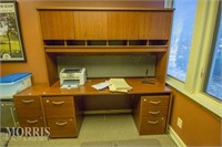 Desk with hutch (filing cabinets sold separate)