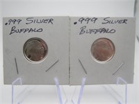 2 .999 Silver Indian Head Coins