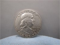 1963 D Benjamin Silver Half Dollar