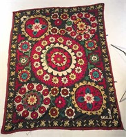 EMBROIDERED SILK SUZANI TAPESTRY