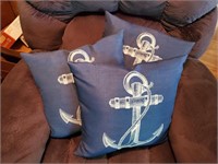 3 Anchor Throw Pillows