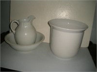 Ceramic Pitcher, Bowl & Chamber Pot