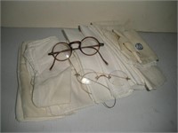 Mens Handkerchiefs & Vintage Glasses