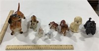 8 Ceramic Dog Figurines